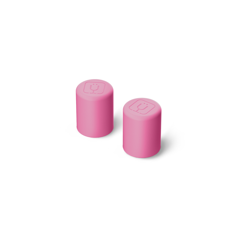 Magnetic Straw Cover | Pink Gingham | 2-Pack - Lite Backup Carry